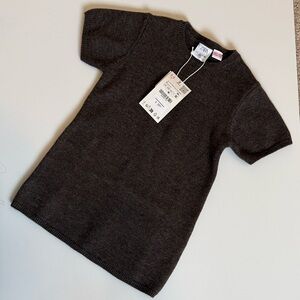 Zara Charcoal Short Sleeve sweater dress